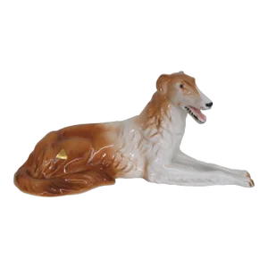 Royal Dux Porcelain Borzoi Hound Dog Czech Republic Figurine