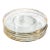 Vintage Clear Glass Plates With Gold Rim - Set of 8 For Sale