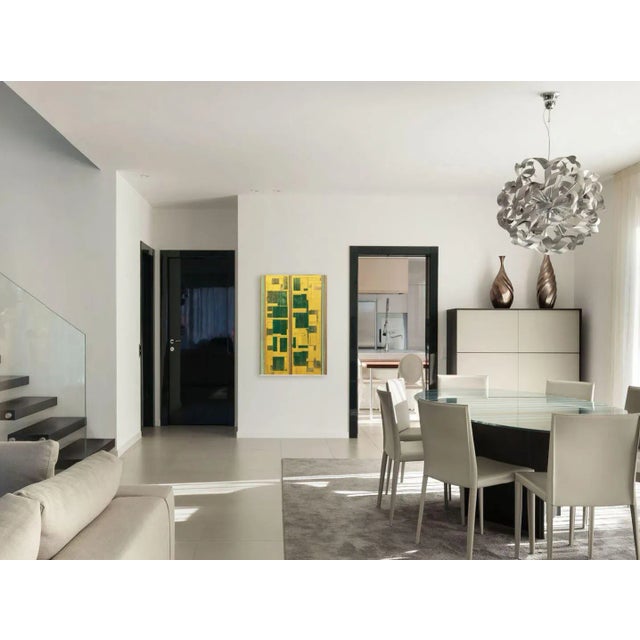 Yellow ''Streams No. 9'' Contemporary Mixed-Media Painting by Alexander Eulert For Sale - Image 8 of 9