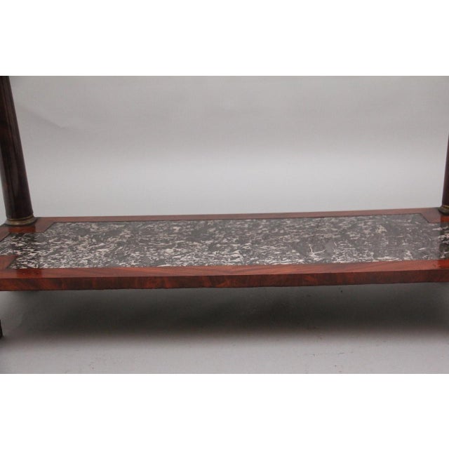 19th Century Marble Top Mahogany Console Table, 1880 For Sale - Image 4 of 18