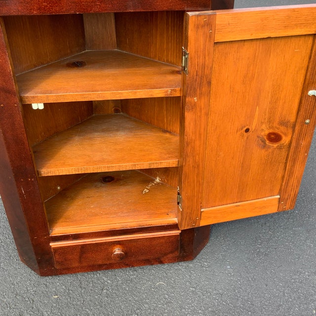 1920s 1920s Antique Cherry Corner Cabinet For Sale - Image 5 of 8