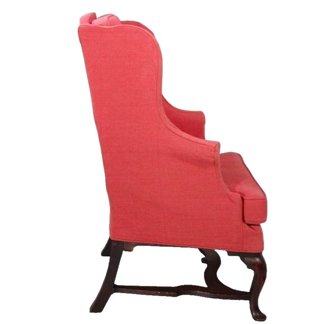 Mid 18th Century Important 18th Century Philadelphia Queen Anne Wing/Easy Chair Circa 1740 For Sale - Image 5 of 11