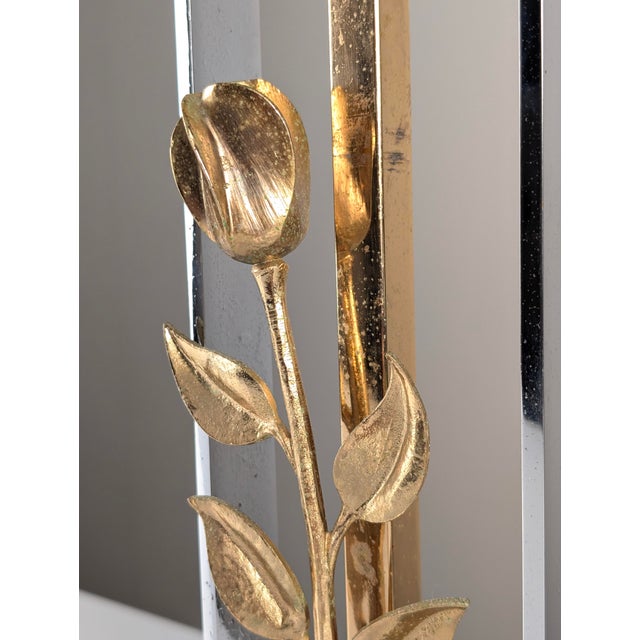 This table lamp was designed by Maison Charles in France during the 1970s, built around a rectangular chrome-plated frame...