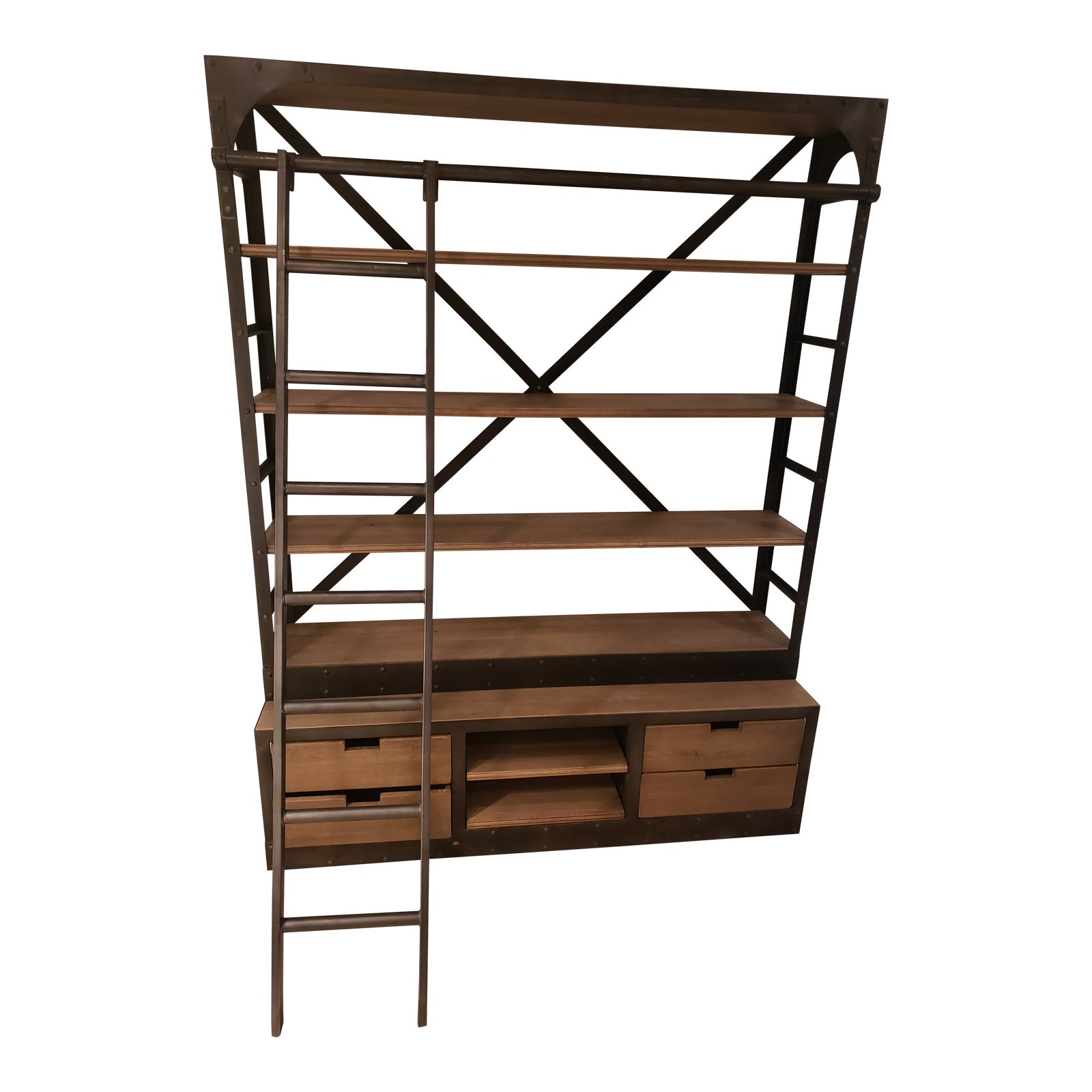 Restoration Hardware Bookshelf 1950s Dutch Shipyard Shelving Chairish
