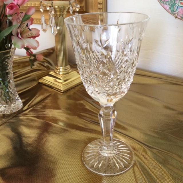 1930s Royal Doulton Leaded Crystal Wine Glasses, Windsor Pattern Set