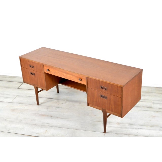 Brown Vintage Danish Teak Desk, 1960s For Sale - Image 8 of 9