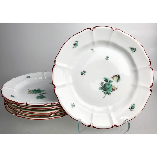 Nymphenburg Porcelain Early 20th Century Hand-Painted Porcelain Rococo Revival Nymphenburg Dessert Set- 19 Pieces For Sale - Image 4 of 13