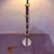 Metal Vintage Modern Chrome & Brass-Toned Floor Lamp With Black Drum Shade For Sale - Image 7 of 11