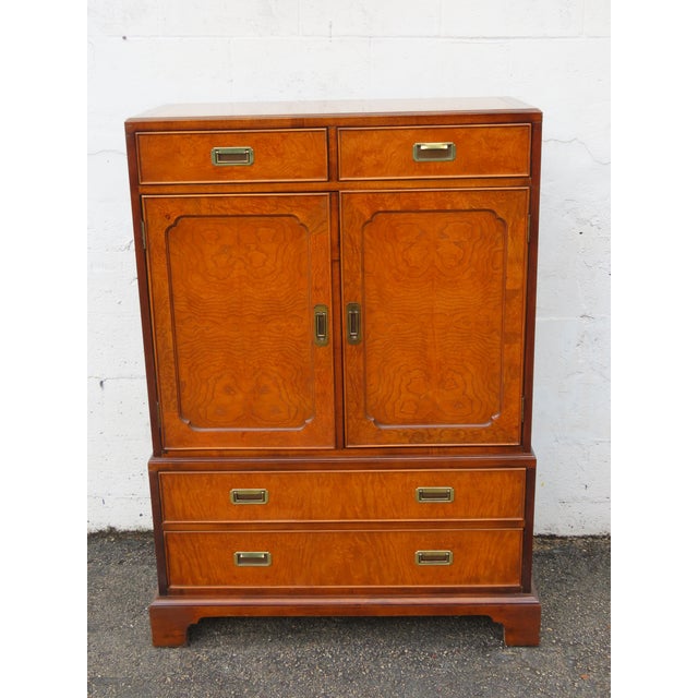 This excellent Chest of Drawers is made of wood, solid wood, burlwood, veneer, and metal. This beautiful piece of...