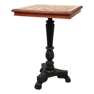 Anglo-Indian Satinwood and Padouk Chess Table, 1830 For Sale