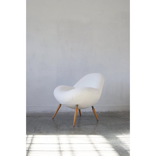 Boucle Lounge Chair by Fritz Neth for Correcta For Sale - Image 4 of 11