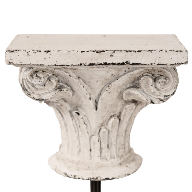 Add classical charm to your decor with this distressed white architectural column. Perfect for bookshelves, consoles, or...