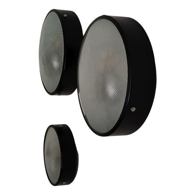 Wall or Ceiling Lamps by Gino Sarfatti for Arteluce, Italy, 1950s, Set of 3 For Sale