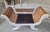 Painted Antique Anglo-Indian Colonial Caned Leather Seat Settees -- a Pair For Sale - Image 11 of 13