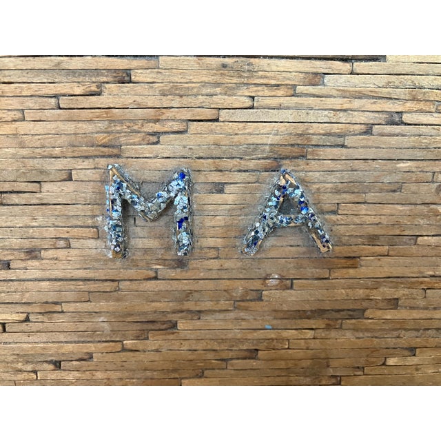 1930s Tramp Art Jewelry Box Tribute to Mother, Cigar Box, Match Work With Velvet Lining For Sale In New York - Image 6 of 7