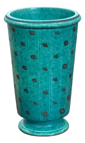 Wilhelm Kage, Green Ceramic, Argenta Vase, Sweden, 1930s