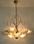 Frosted Glass and Brass Chandelier from Deknudt, Belgium, 1970s For Sale - Image 12 of 13