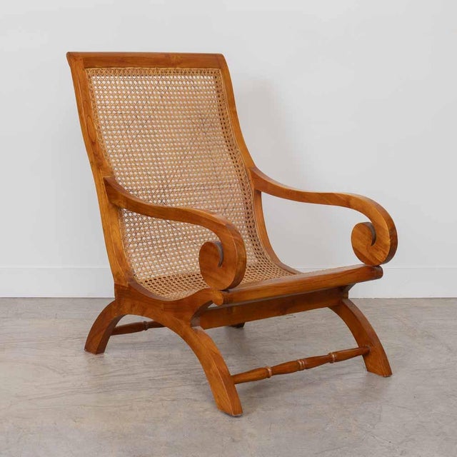 1950s Pair of French Sculptural Wood and Cane Chairs For Sale - Image 11 of 17