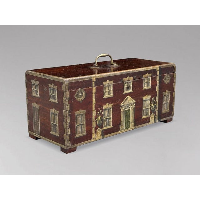 Antique Oak Painted Country Box, 1840 For Sale - Image 9 of 9