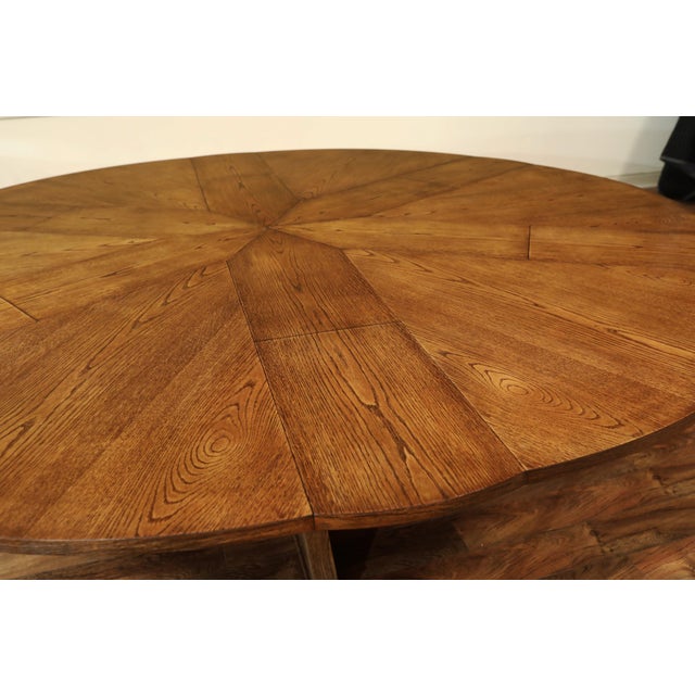 2020s Round Jupe Table, Golden Oak Dining Table for Seating 6-10 People For Sale - Image 5 of 11