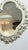 Shabby Chic Vintage Floral & Fruit Mirror; Antique White For Sale - Image 3 of 4