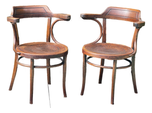Pair of Antique Thonet-Style Bentwood Armchairs