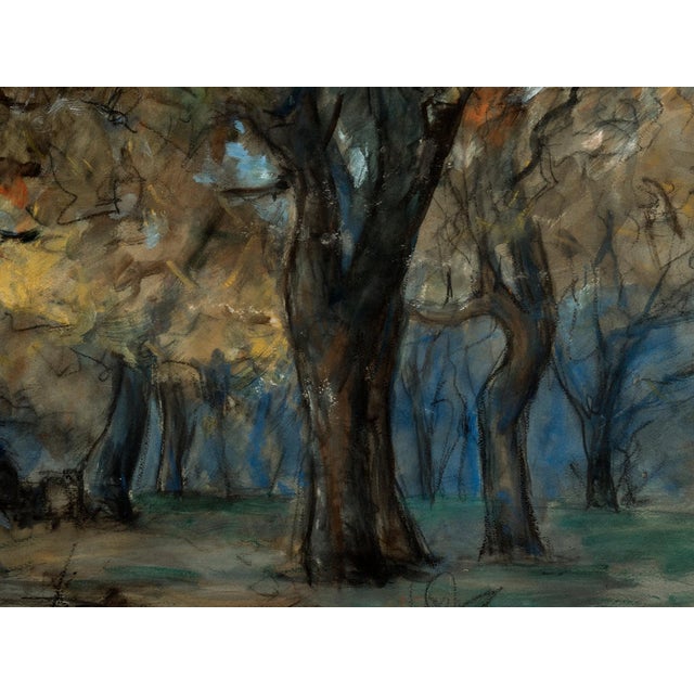 Jean Villeri, Landscape Composition, 1920s, Watercolor, Framed For Sale - Image 3 of 6