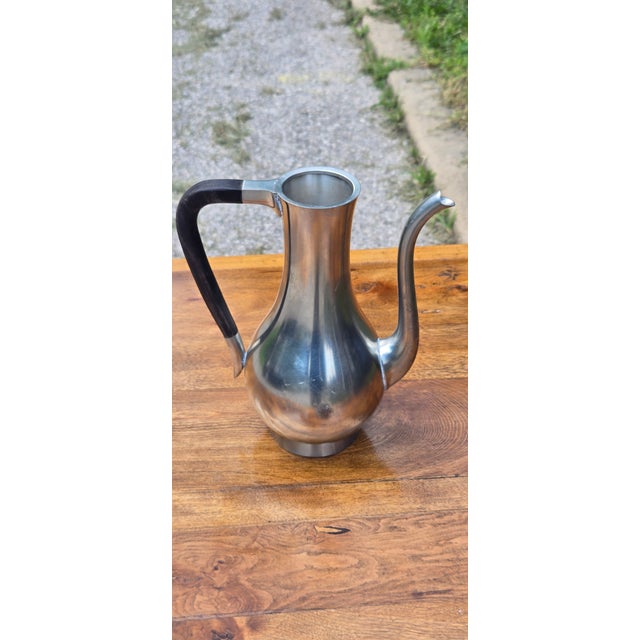 Vintage Silver-Plated Pitcher & Tankard Set - Mid-Century Modern Barware or Tea Service For Sale - Image 16 of 18