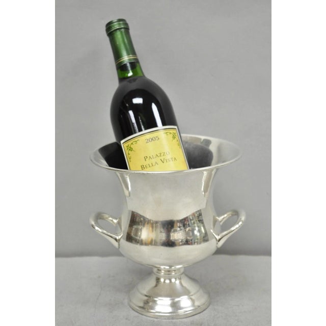 Vintage Leonard Small Silver Plated Trophy Cup Urn Champagne Chiller Ice Bucket For Sale - Image 15 of 15