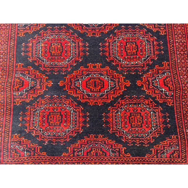 Vintage Afghan Ersari Sarouk Gul Tribal Rug - 5'11" X 3'9" For Sale - Image 6 of 12