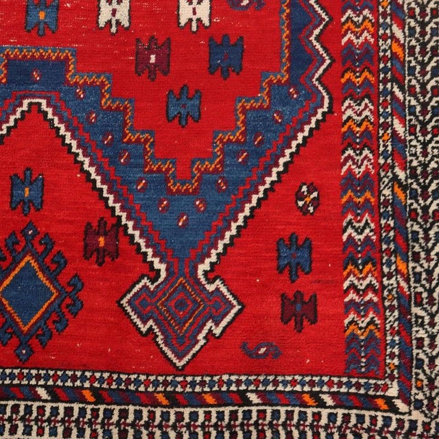 Middle Eastern Afshar Rug For Sale - Image 6 of 9