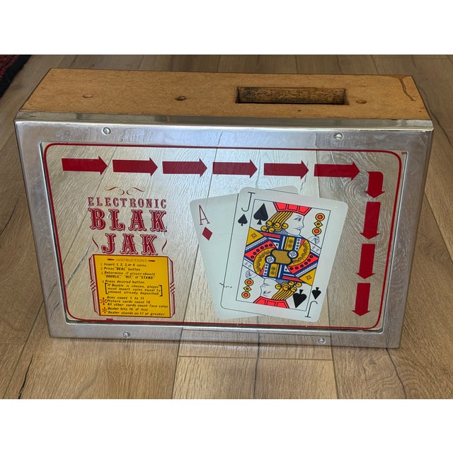 Vintage Electronic Black Jack Mirrored Game Panel For Sale - Image 11 of 12