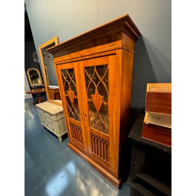 19th Century German Walnut Biedermeier Cabinet For Sale In Dallas - Image 6 of 6