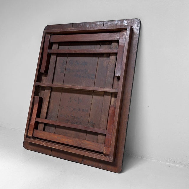 Vintage Japanese Wooden Folding Leg Table, 1920s For Sale - Image 9 of 18