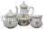 Antique Rose Medallion Coffee Tea Set Inlcuding Pitcher, Bowl, Cream &Sugar- 6 Pieces For Sale