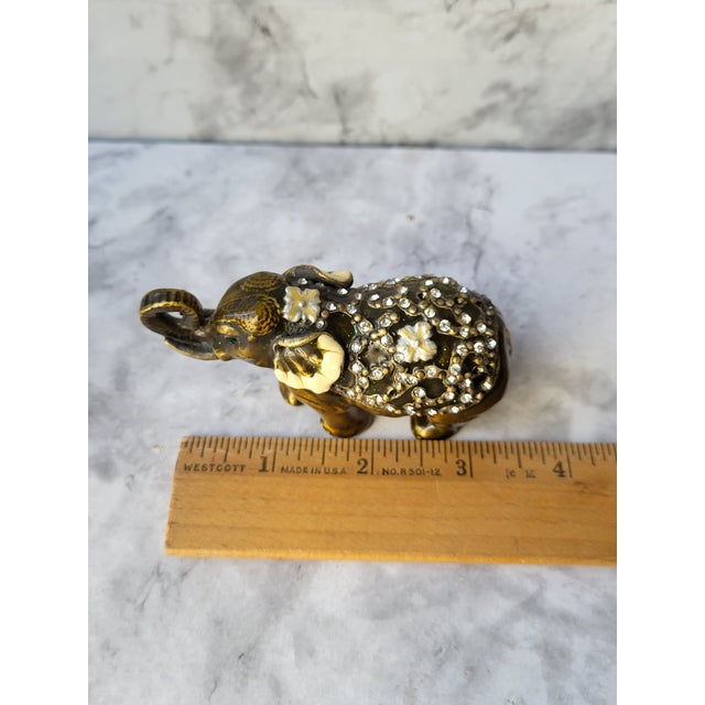 Jeweled Elephant Trinket Box For Sale - Image 9 of 11