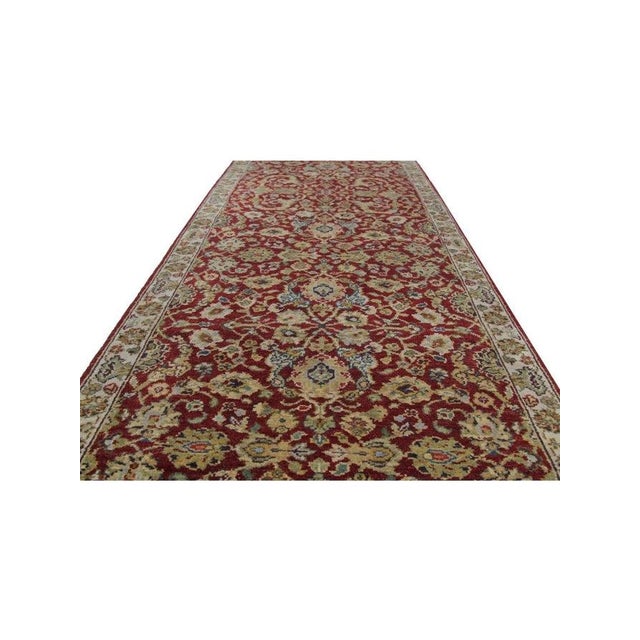 1990s Handwoven Indian Mughal Runner Rug 3x11 For Sale In Dallas - Image 6 of 8