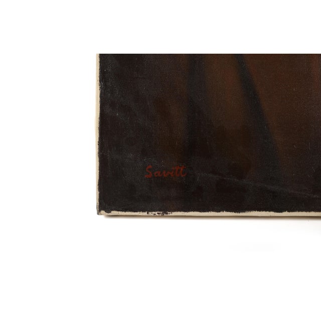 1960's Original Painting of a Businessman Altered With Antlers For Sale - Image 11 of 13
