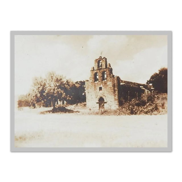Vintage 1931 Small Mission Espada Photograph Christmas Card For Sale - Image 4 of 4