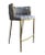Modern Gray Velvet and Gold Milano Counter Stool For Sale In Los Angeles - Image 6 of 6