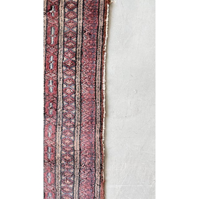 Textile Vintage Handwoven Bokhara Wool Rug, Turkmenistan, 1960s For Sale - Image 7 of 18