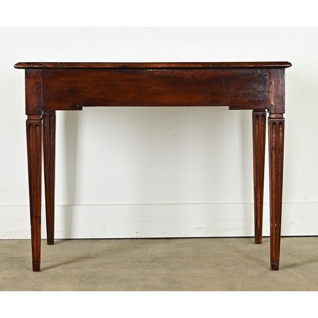Brown French 19th Century Walnut Writing Desk-Side Table For Sale - Image 8 of 12