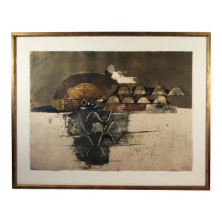 Johnny Friedlaender, "Montagne Ocre" Very large etching with aquatint, 1973 For Sale