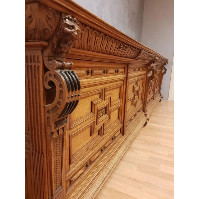 Antique Oak Bookcase For Sale - Image 9 of 16