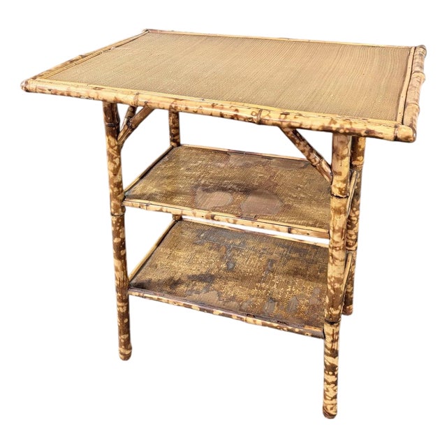Anglo-Japanese Side Table in Bamboo For Sale