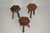 Vintage Brutalist Italian Wooden Stools, 1960s, Set of 3 For Sale - Image 4 of 13