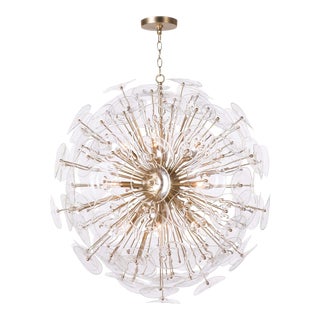 Regina Andrew Poppy Glass Chandelier Large in Clear For Sale