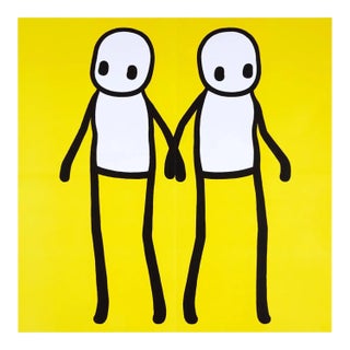 Stik, Holding Hands Signed (Yellow), 2020 For Sale