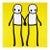 Stik, Holding Hands Signed (Yellow), 2020 For Sale