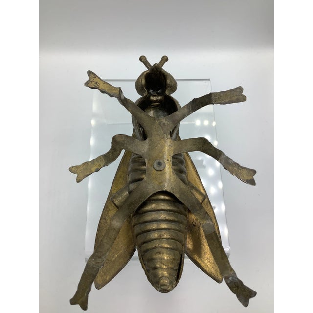 Brass Vintage Italian Brass Fly Ashtray With Hinge For Sale - Image 8 of 9